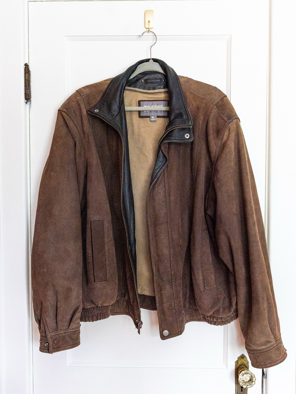 Wilsons Leather 100% Leather Brown Bomber Jacket Men’s XL
